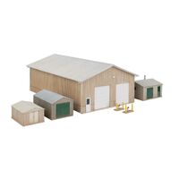 Walthers HO Cornerstone Pole Barn and Sheds (4 Buildings)