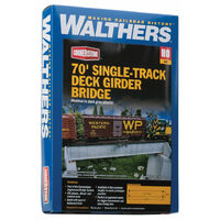 Walthers HO Cornerstone 30' Single-Track Railroad Deck Girder Bridge