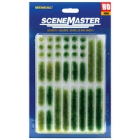 Walthers HO Cornerstone Grass Tufts and Strips (1/4" 0.6cm Tall,  Summer 18 pk)