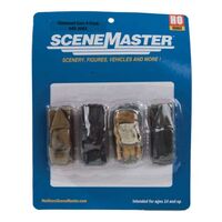 Walthers HO Flattened Cars 4 pack
