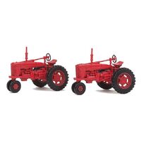 Walthers HO Farm Tractor 2-Pack - Assembled - Red