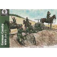 Waterloo 1/72 German SS Cavalry WWII. 12 figures and 6 horses Plastic Model Kit