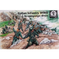 Waterloo 1/72 Italian Infantry in campaign dress (WWII) x 42 pieces Plastic Model Kit