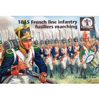 Waterloo 1/72 1815 French Line Infantry Fuseliers marching x 24 pieces Plastic Model Kit