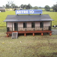 Walker Models 1/87 HO Office Demountable 'Mitre 10' Timber Yard building kit