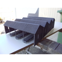 Walker Models 1/87 HO 3 Bay Wagon/Loco Shed building kit