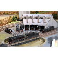 Walker Models 1/87 HO 4 Stall Timber Roundhouse building kit