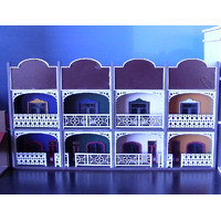 Walker Models 1/87 HO Australian Terrace House, Group of 4 building kit