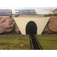 Walker Models 1/87 HO 1x Tunnel Portal Sandstone look 183x88mm, unpainted cast resin