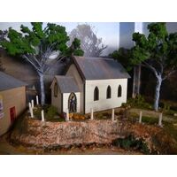 Walker Models 1/87 HO St Lukes Anglican Church from Chatsworth NSW Pre-built and Painted
