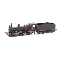 Wombat Models HO 1/87 C30T: 3011 "Superheated" Locomotive With Bogie Tender Black Red Line Model