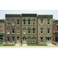 Woodland Scenics Townhouse Flats - 3 Fronts Only - HO Scale Kit 11400