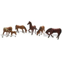 Woodland Scenics Chestnut Horses - HO Scale A1842
