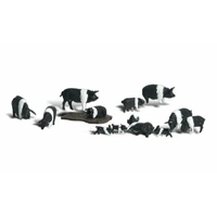 Woodland Scenics Hampshire Pigs - HO Scale A1864