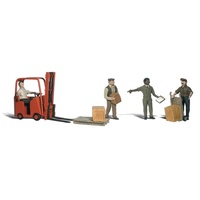 Woodland Scenics Workers and Forklift - O Scale A2744