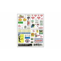 Woodland Scenics Tavern, Gas Station and Commercial Signs DT551