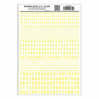 Woodland Scenics Numbers Gothic R.R. Yellow MG730
