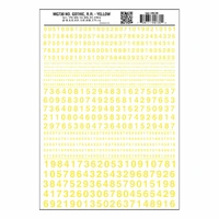 Woodland Scenics Numbers Gothic R.R. Yellow MG730