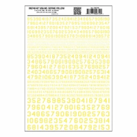 Woodland Scenics Numbers 45° USA Gothic Yellow MG749