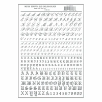 Woodland Scenics Script & Old English Silver MG758