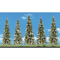 Woodland Scenics Snow Dusted 2-3/1/2in trees- 5/pkg TR3567