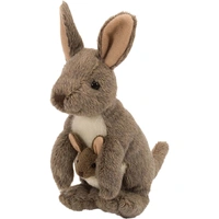 Wild Republic Cuddlekins Mini Kangaroo with Joey 8" Push Toy