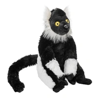 Wild Republic Cuddlekins Black White Ruffled Lemur