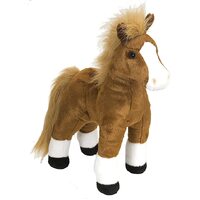 Wild Republic Cuddlekins Brown Horse Standing 12"