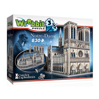 Wrebbit 830pc 3D Notre-Dame Jigsaw Puzzle