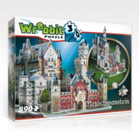 Wrebbit 890pc 3D Neuschwanstein Castle Jigsaw Puzzle
