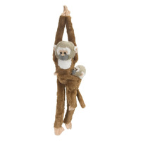 Wild Republic Hanging Monkeys Squirrel Monkey With Baby 20"