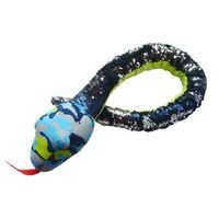 Wild Republic Sequin Snake 54 Blue/ Camo Plush