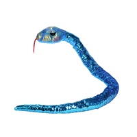 Wild Republic Sequin Snake 54 Teal/Purple Plush