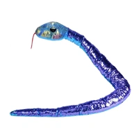 Wild Republic Sequin Snake 54 Teal/Purple Plush
