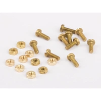 Wilesco Screws And Nuts M2. Each 10 Pc.. Brass