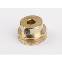 Wilesco 1628 Grooved Pulley. Polished Brass. 14 Mm Diameter