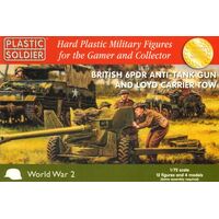 Plastic Soldier 1/72 British 6 pdr anti tank gun and Lloyd carrier tow. 2 guns, 12 crew and 2 Lloyd carriers Plastic Model Kit