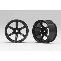 Yokomo 1/10 Racing Performer Drift Wheel 6 Spoke Offset 6mm Black