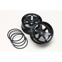 Yokomo Drift Wheel 6 Spoke offset 5mm(Black)