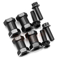 Yeah Racing Aluminum Hex Adaptor 20mm Offset For 12mm Hex Wheels Black 4pcs 