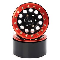 Yeah Racing 1.9 Aluminum CNC F-RG Beadlock Wheel w/Wheel Hub 2pcs Red 