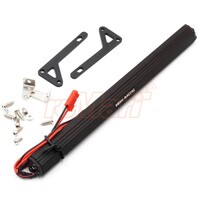 Yeah Racing 1/10 Aluminum White Super Bright LED Light Bar Black w/ Two Set Mount for 1/10 RC Truck Crawler 