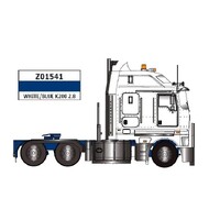 Drake 1/50 Kenworth K200 White/Blue 2.8 Diecast Truck