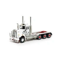Drake 1/50 Kenworth C509 Day Cab Tri Drive White/Red Diecast Model Truck