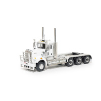 Drake 1/50 Kenworth C509 Day Cab Tri Drive White/Black Diecast Model Truck