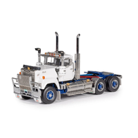 Drake 1/50 Mack Superliner Day Cab White/Blue Diecast Model Truck