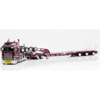 Drake 1/50 Kenworth K200 Prime Mover + 2x8&3x8 Trailer Burgundy