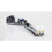 Drake 1/50 Kenworth K200 Prime Mover With Drake 2x8 Dolly And 4x8 Dragline Bucket Trailer Gloss Black Diecast