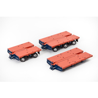 Drake 1/50 Deck 2x8 3x8 Steerable Trailer Drake Orange/Blue Accessory Kit Diecast