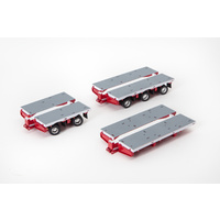 Drake 1/50 Deck 2x8 3x8 Steerable Trailer White/Red Accessory Kit Diecast